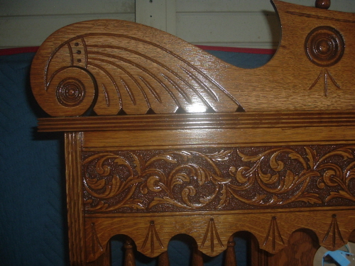 Refinished Pump Organ Hutch - Detail
