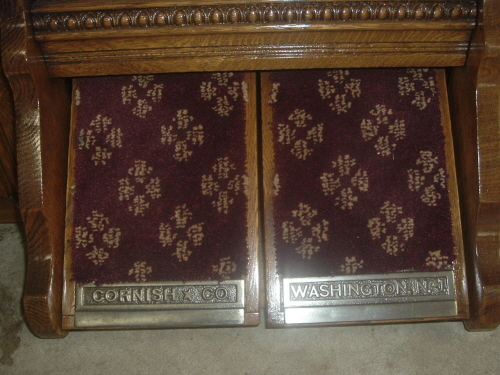 Refinished Pump Organ Pedals - Detail