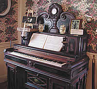 Antique Pump Organ with Candle Holders